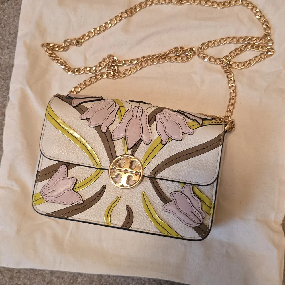Tory Burch Chelsea Mini Bag In Pink Meridian - Picture 2 of 4